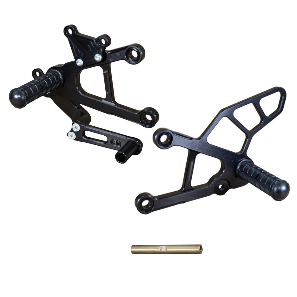 Kawasaki ZX-6R, 2019 - 2024, Woodcraft Rearset Kit (w/Brake Pedal)