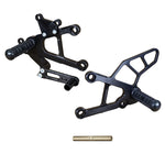 Kawasaki ZX6R, 2019 - 2024, Woodcraft Rearset Kit (w/Brake Pedal)