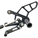 Kawasaki ZX6R, 2019 - 2024, Woodcraft Rearset Kit - GP Shift with OEM Quickshifter