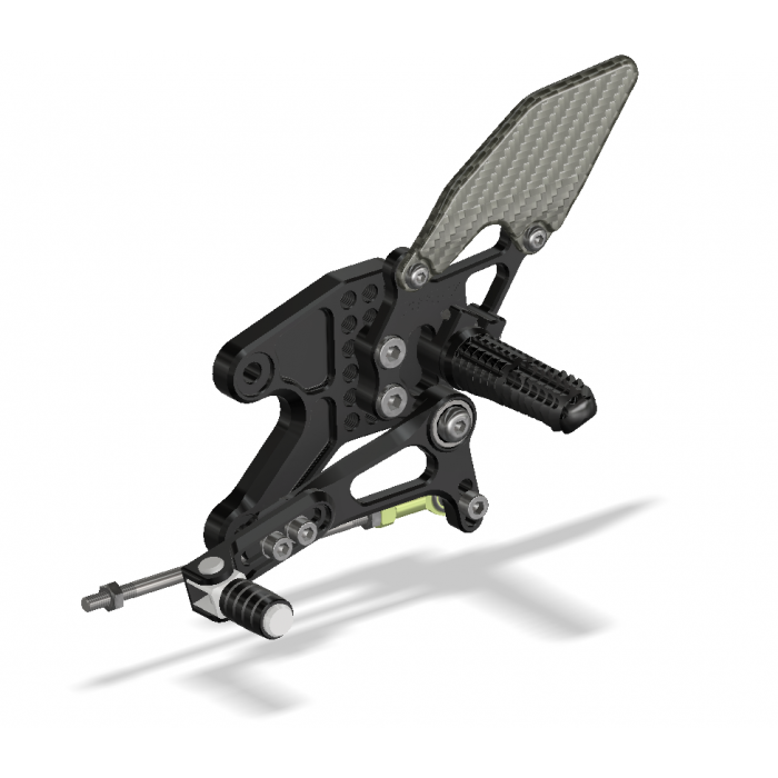 Yamaha R3, 2015+, Attack Performance Rearset Kit W/ Shift Lever (Black ...