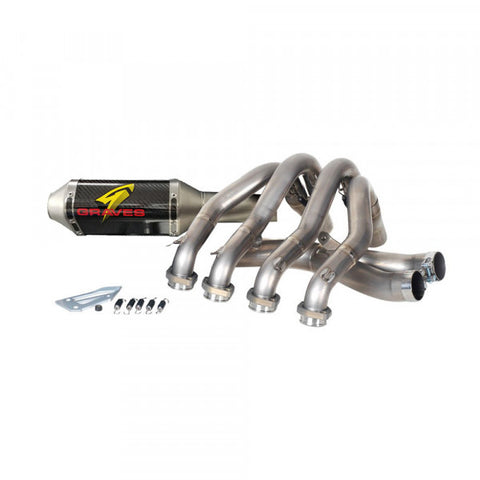 Yamaha R1, 2015 - 2023, Graves Full Titanium Exhaust System (265mm Exhaust Pipe)