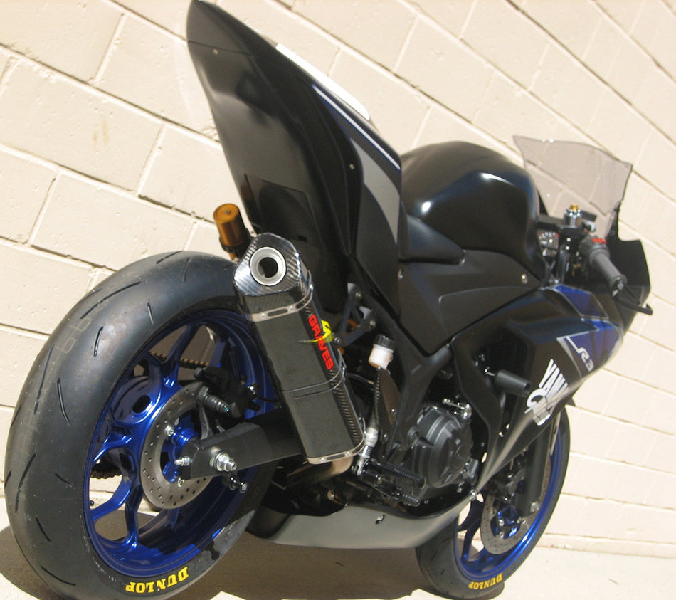 Yamaha R3, 2015-2023, Graves Motorsports "WORKS2" Full Exhaust System