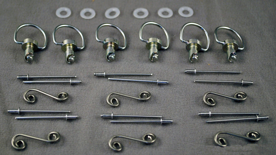 Dzus Bodywork Fastener Kit - Rivet Type - Pkg 6