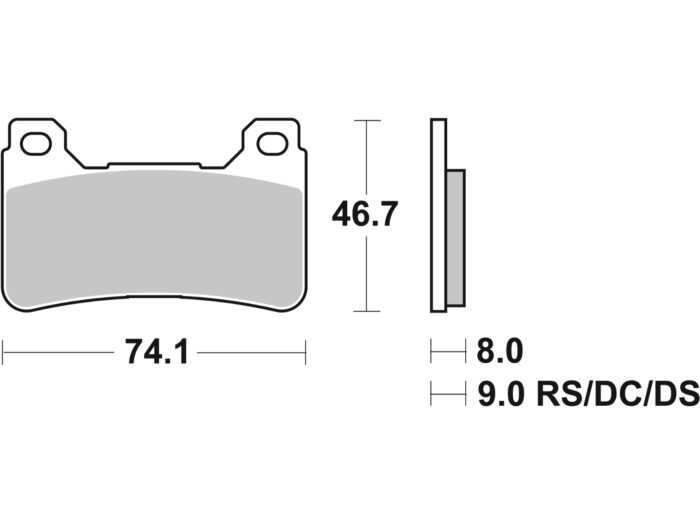 Kawasaki ZX-10R 2008 - 2015, SBS Brake Pad Set (2 Pads)