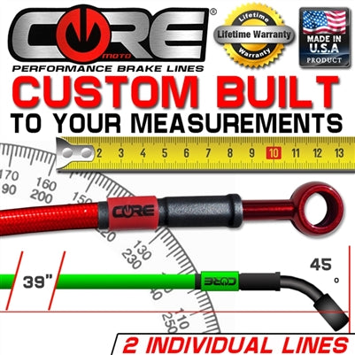 CoreMoto Custom Brake Line Kit -- Full Length, Double (2) Line Kit