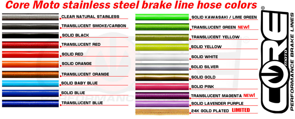 CoreMoto Brake Line Kits - (2) Lines (Non-ABS)