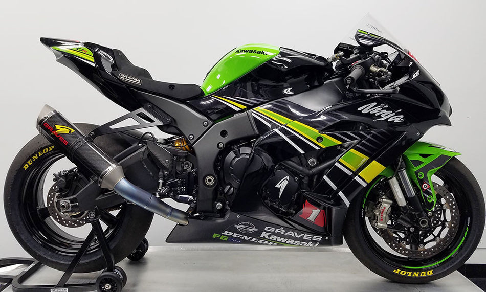 Kawasaki ZX-10R / ZX-10RR, 2016 - 2024, Graves Motorsports "WORKS2" Full Exhaust System