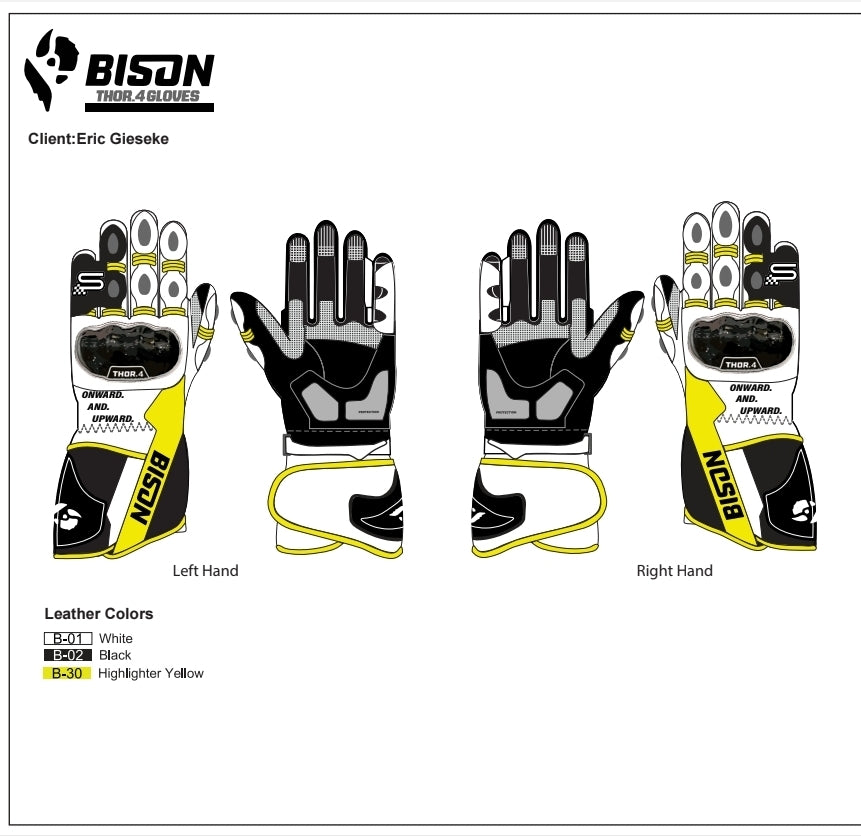 Bison THOR.4 Race Gloves - Superbike Supply Livery