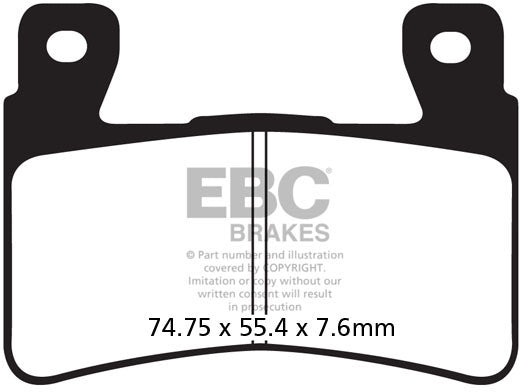 Kawasaki ZX-6R (636) (ABS/KRT/40th), 2013 - 2021, EBC GPFAX Brake Pads