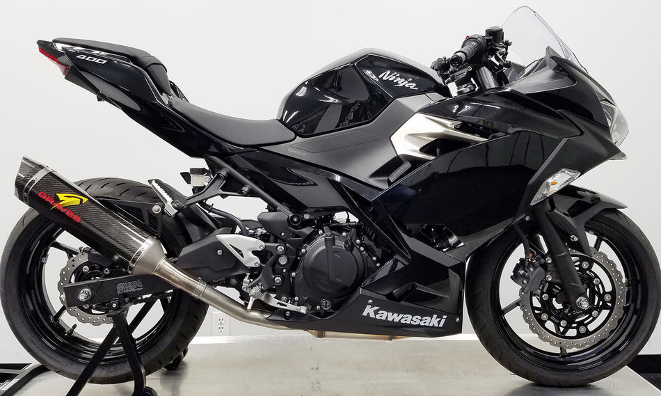 Kawasaki Ninja 400 / 500, 2018 - 2023, Graves Motorsports CatBack Exhaust