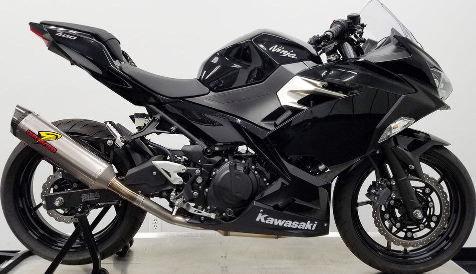 Kawasaki Ninja 400 / 500, 2018 - 2023, Graves Motorsports CatBack Exhaust