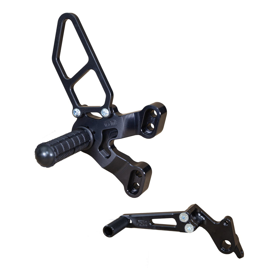 Ducati 1198SP, 2008 - 2009, 848 EVO 2011-13, Complete Rearset Kit w/ Pedals - GP Shift  w/ Factory QS
