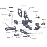 Aprilia RSV4 2011-16, Tuono V4 2011-16, Complete Rearset Kit w/ Pedals - GP Shift