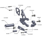 Aprilia RSV4 2021-22, Tuono V4 2021-22 GP Shift  Complete Rearset W/Pedals