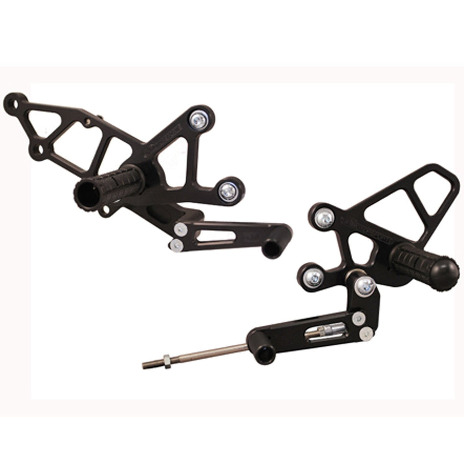 Kawasaki Ninja 250, 2008 - 2012, Complete Rearset Kit w/ Pedals - STD/GP Shift