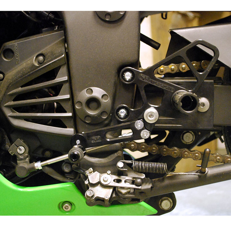 Kawasaki Ninja 250, 2008 - 2012, Complete Rearset Kit w/ Pedals - STD/GP Shift