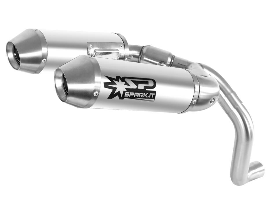 Ducati Monster 1100 EVO, 2011-2013, Spark High "Double-Round Titanium" Semi-Full Exhaust