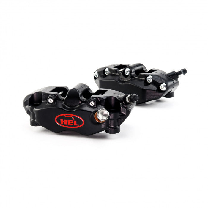 HEL V2 108mm Solid Billet 4 Piston Front Radial Brake Calipers with Flat Back