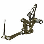Triumph 675r rearsets, 2000-2013 Evol Technology Rearsets